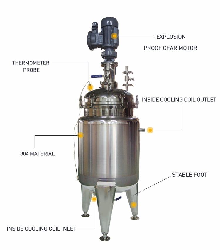 100l stainless steel reactor